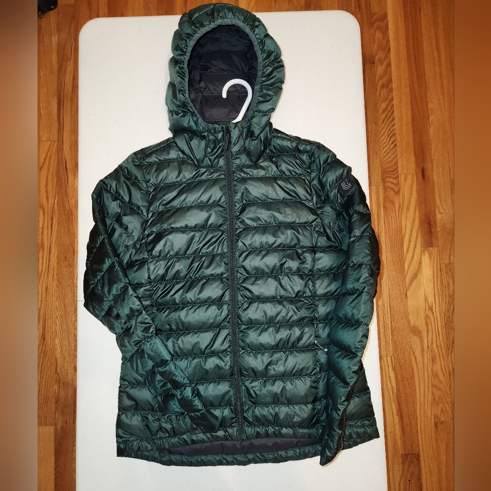 LOLE Emeline 700 Fill Duck Down Hooded Quilted Puffer Jacket SZ SM